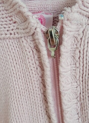 11-12 Yaş Beden Çocuk Pembe örme ceket ve süveter 