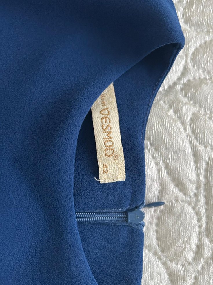 Diger Mavi Nakışlı Uzun Kollu Hamile Bluzu - Görsel 3