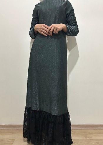 Siyah Uzun Gotik Kadın Elbise manken boyu 1.65 kilo 55 - Görsel 2