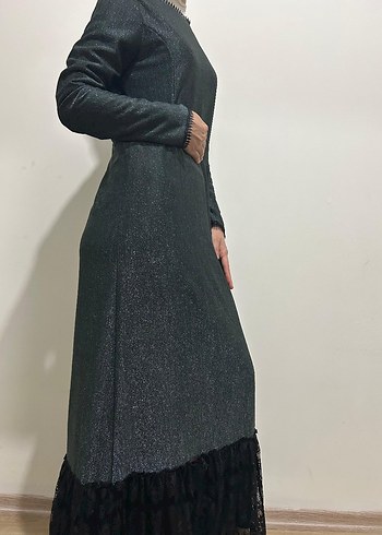 Siyah Uzun Gotik Kadın Elbise manken boyu 1.65 kilo 55 - Görsel 6