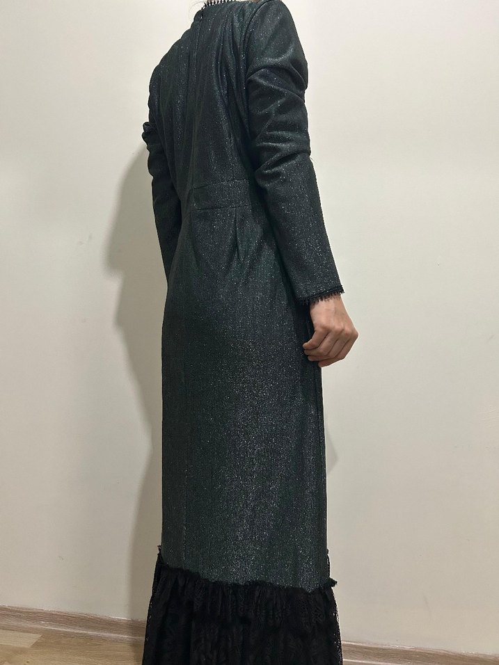 Siyah Uzun Gotik Kadın Elbise manken boyu 1.65 kilo 55 - Görsel 4