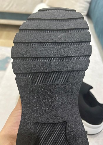 Siyah Elastik Spor Stiletto Topuklu Sneakers - Görsel 5