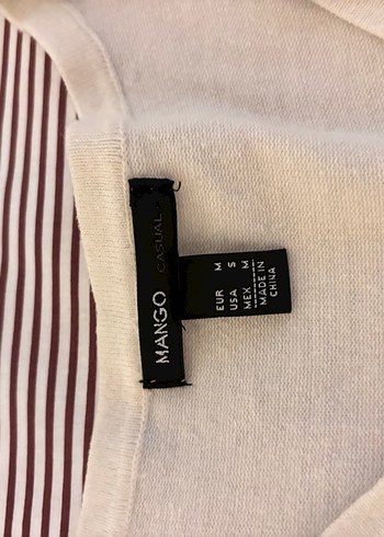 V Yaka Beyaz Triko Midi Elbise - Görsel 2