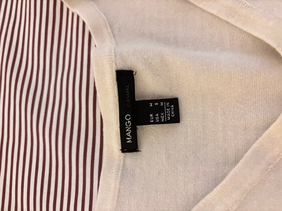 V Yaka Beyaz Triko Midi Elbise - Görsel 2