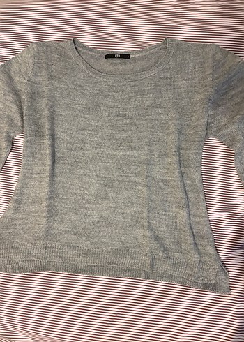 Gri Uzun Kollu Kadın Triko Ltb - Görsel 2