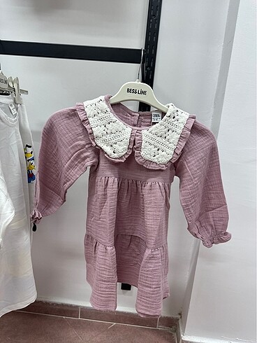 Kız çocuk müslin kumaş elbise