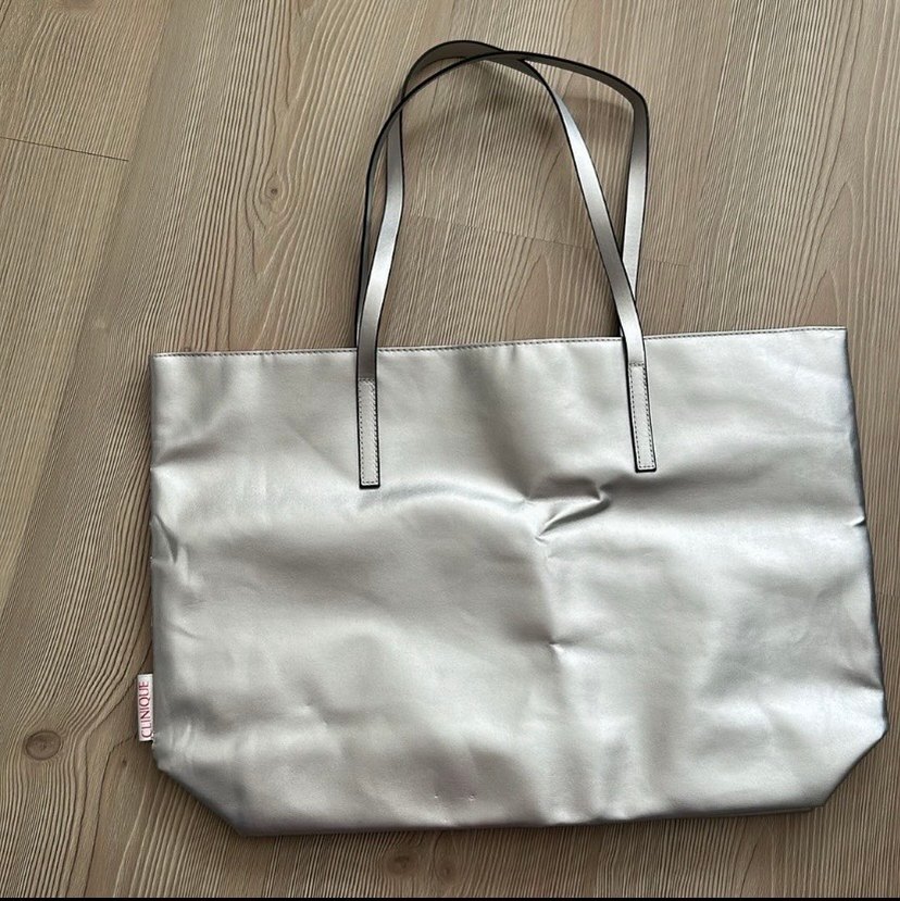 Gri Deri Kadın Çanta Fermuarlı - Görsel 2