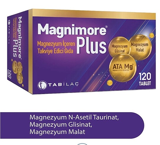 Diğer Magnimore Plus Magnezyum Takviye Edici Gıda 120 tablet