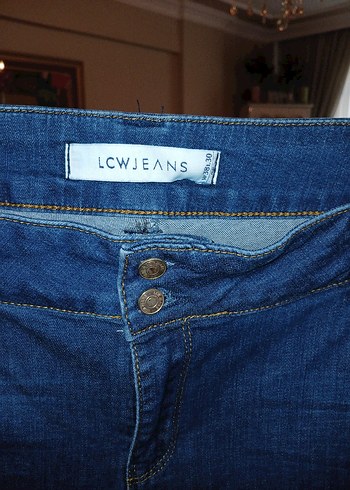48 Beden LCW Jeans Kadın Mavi Midi Boy Bol Kesim Kot Pantolon