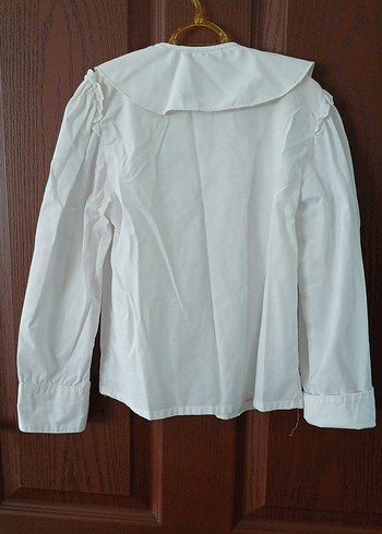 Nakışlı Yakalı Beyaz çocuk Gömlek - Görsel 8