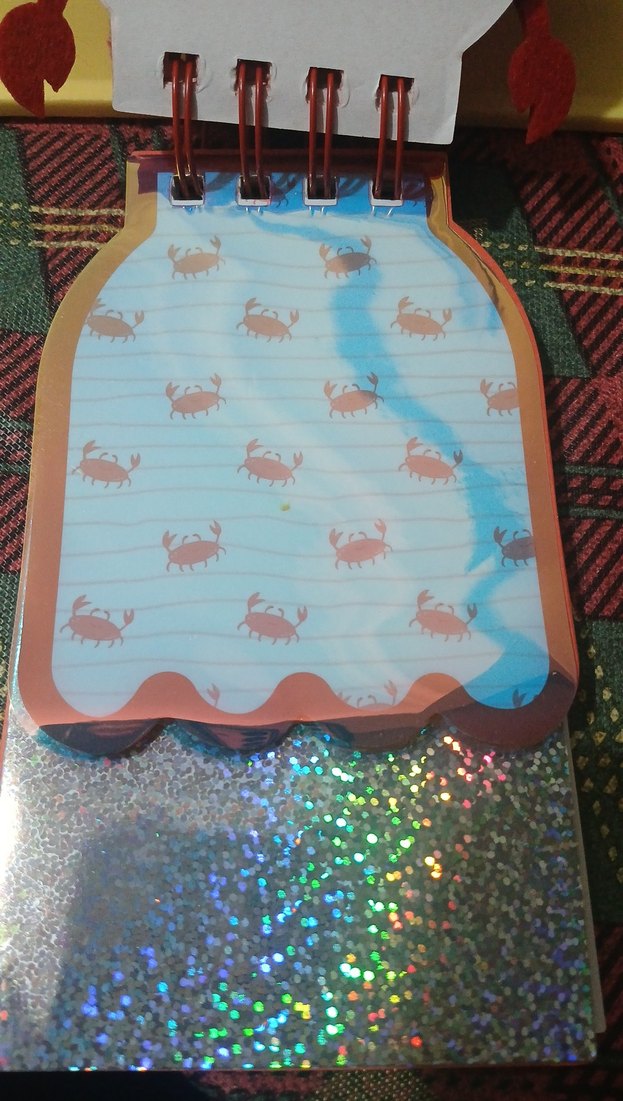 Renkli Pembe Peluş Yengeç Not Defteri - Görsel 3