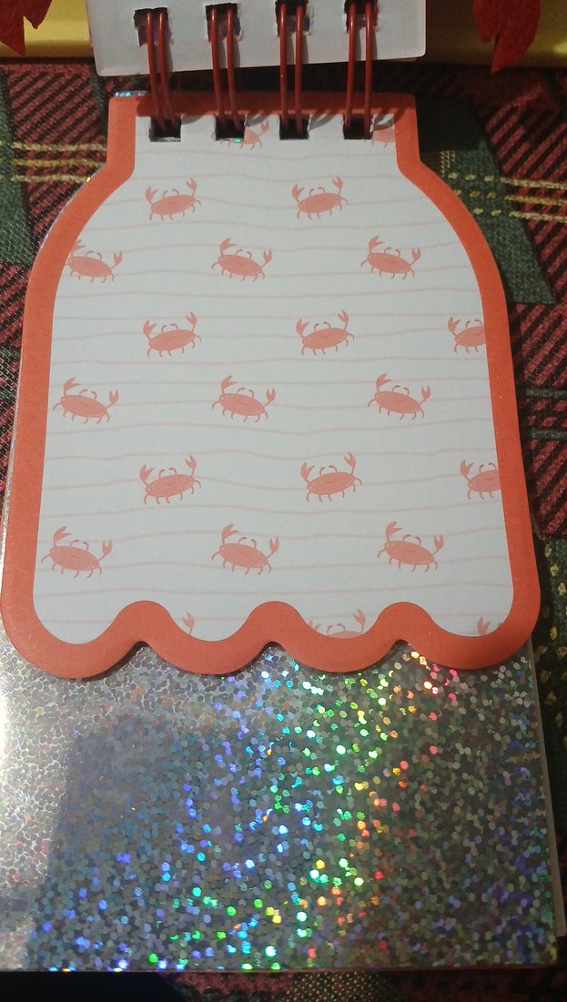 Renkli Pembe Peluş Yengeç Not Defteri - Görsel 4