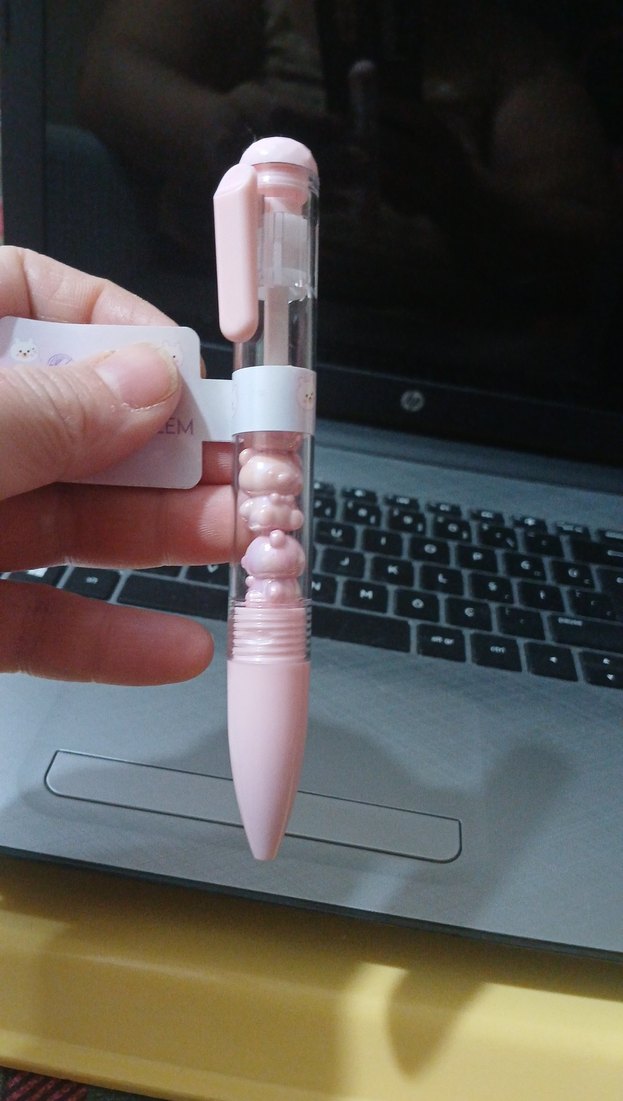 Pembe pastel tükenmez kalem - Görsel 3