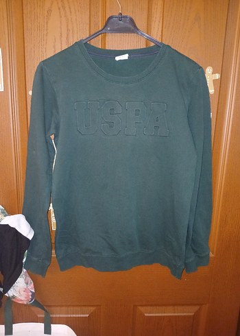 USPA Logolu Erkek Haki Sweatshirt - Görsel 9