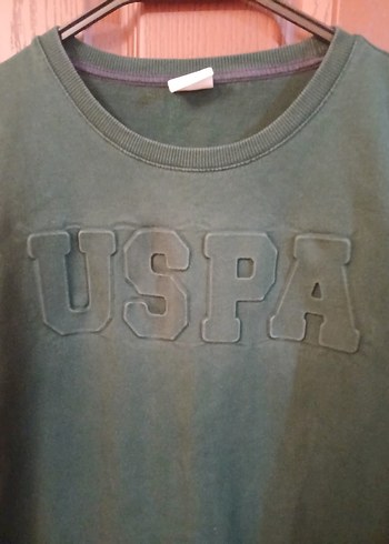 USPA Logolu Erkek Haki Sweatshirt - Görsel 2