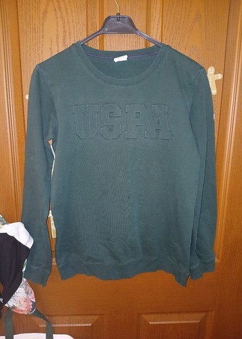 USPA Logolu Erkek Haki Sweatshirt - Görsel 3
