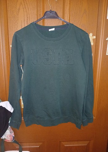 USPA Logolu Erkek Haki Sweatshirt - Görsel 8