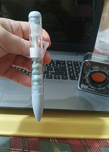 Beyaz Pastel Renkli Tükenmez Kalem - Görsel 3