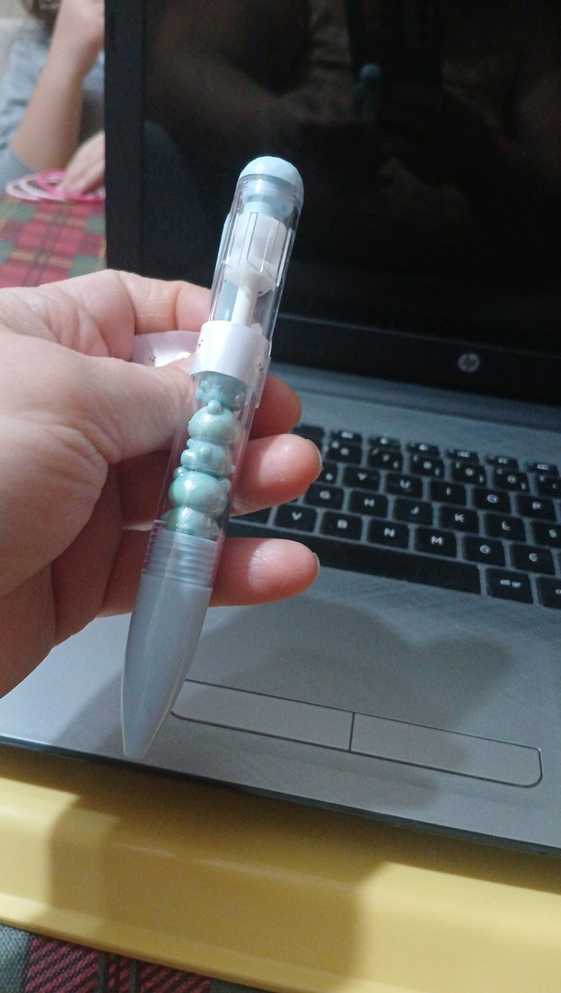 Beyaz Pastel Renkli Tükenmez Kalem - Görsel 2