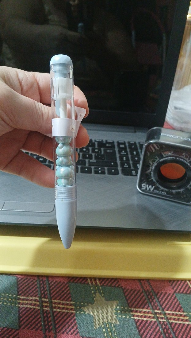 Beyaz Pastel Renkli Tükenmez Kalem - Görsel 3