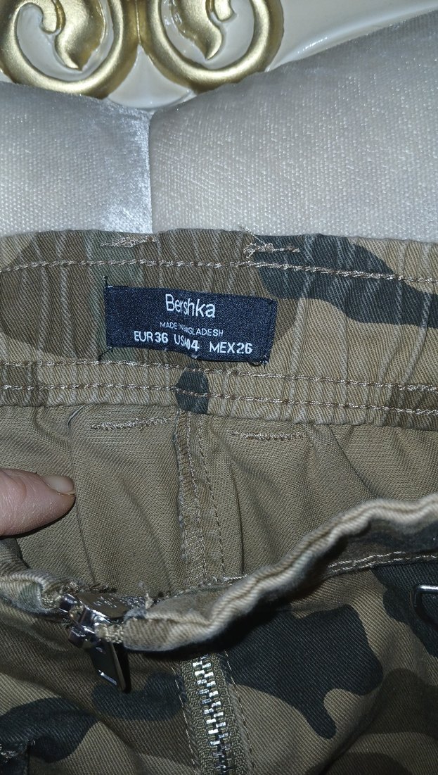 Kahverengi Kamuflaj Midi Mini Etek - Görsel 5