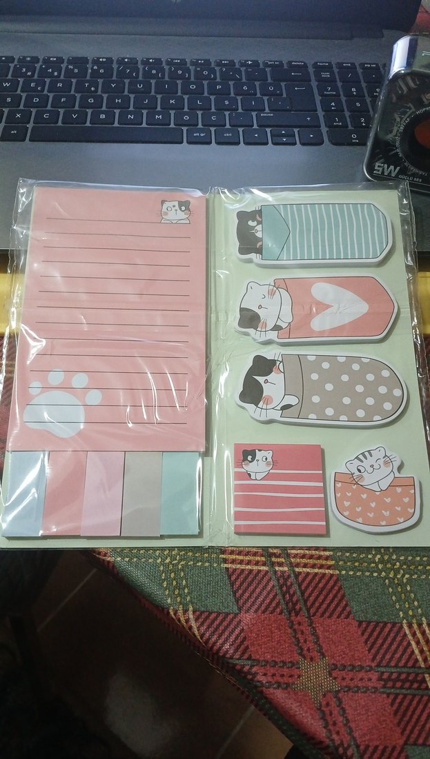 Pastel Renkli Kahverengi Kedi Temalı Aksesuar - Görsel 2