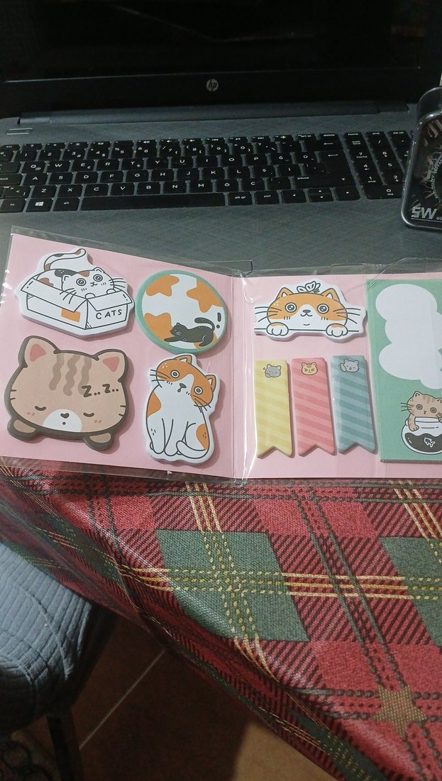 Kedi Temalı Doodle Tasarımlı Defter - Görsel 4