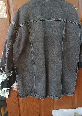 Gri Kemerli Kadın Denim Ceket - Görsel 5