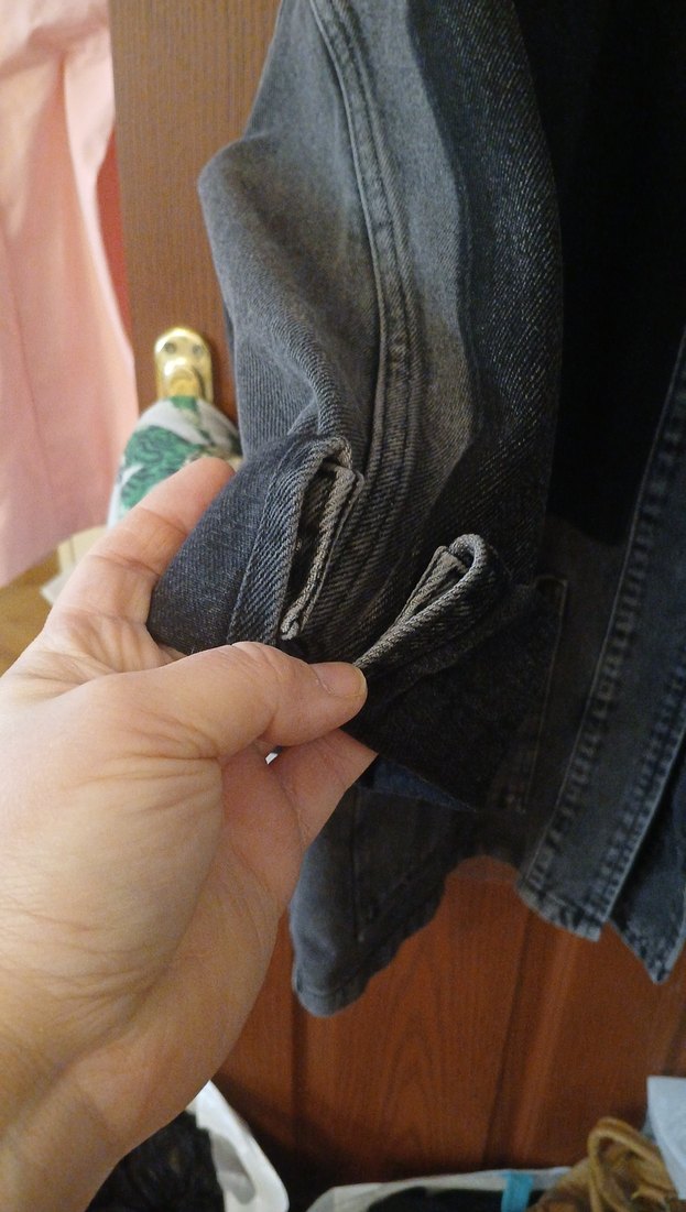 Gri Kemerli Kadın Denim Ceket - Görsel 4