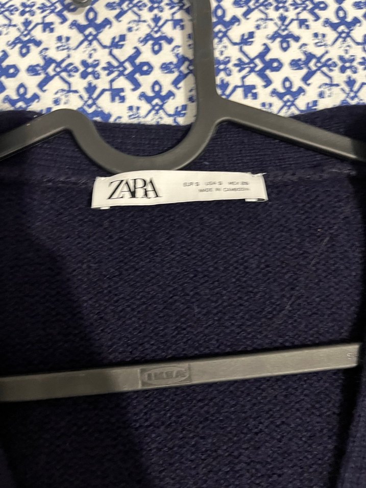 Düğmeli Lacivert Kadın Hırka - Görsel 2