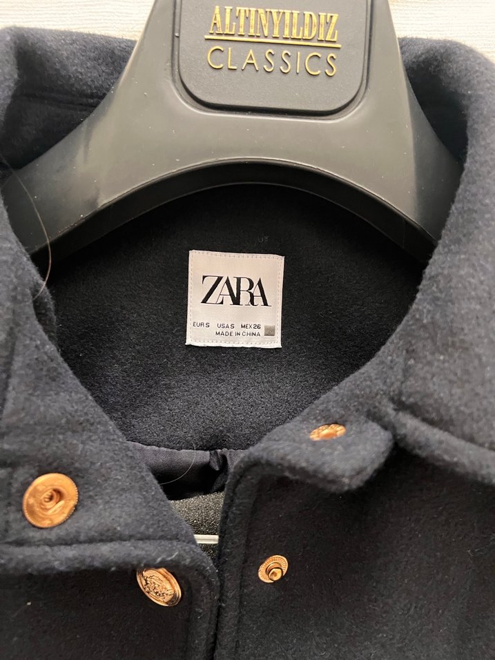 Düğmeli Lacivert Midi Kadın Kaban - Görsel 4