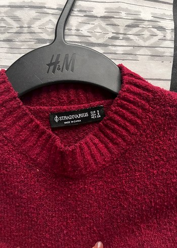 Bordo Kadın Triko Basic Kazak - Görsel 2