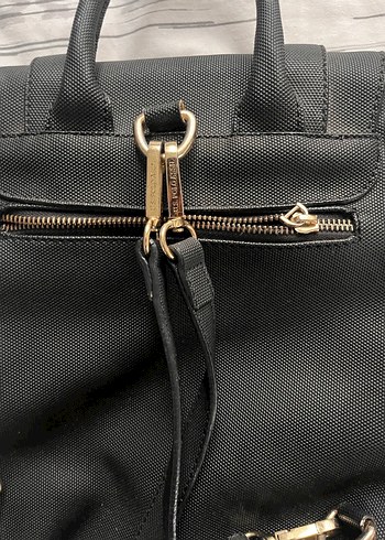 Kadın Siyah Deri Sırt Çantası - Görsel 3