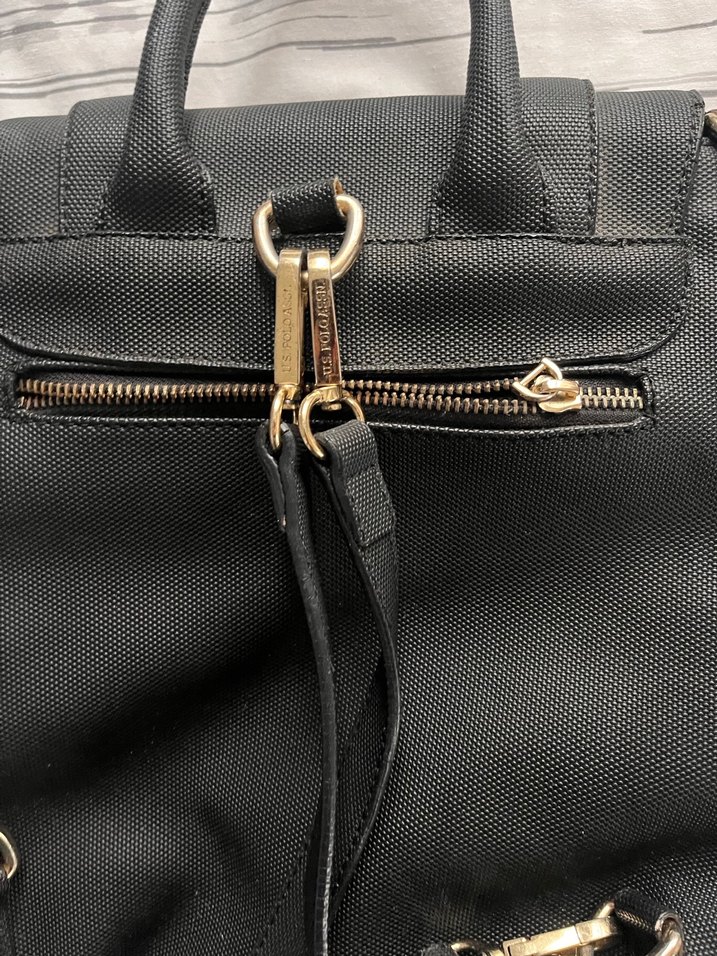 Kadın Siyah Deri Sırt Çantası - Görsel 3