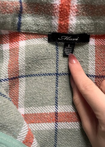 Ekose Desenli Gri Fermuarlı Kadın Ceket - Görsel 3