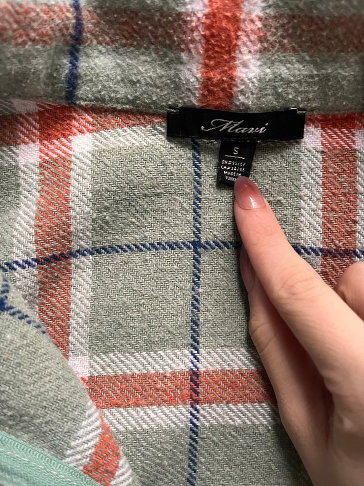 Ekose Desenli Gri Fermuarlı Kadın Ceket - Görsel 3