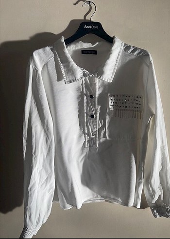 Beyaz L-XL beden uyumlu Gömlek