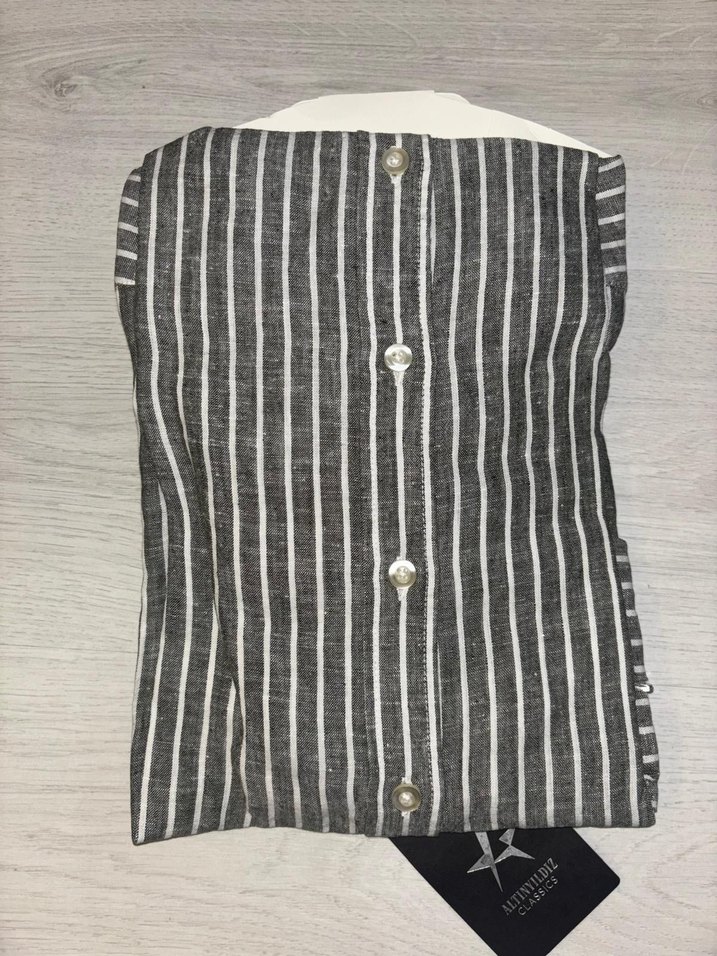 Altınyıldız M beden çizgili Gömlek - Görsel 4