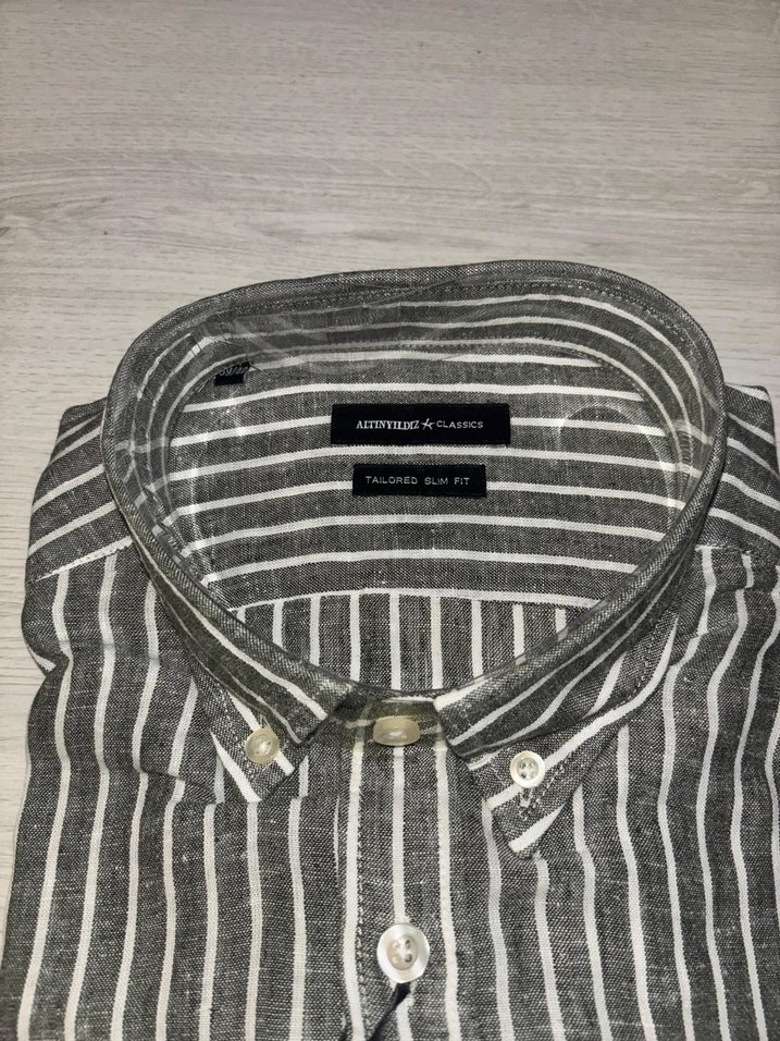 Altınyıldız M beden çizgili Gömlek - Görsel 3