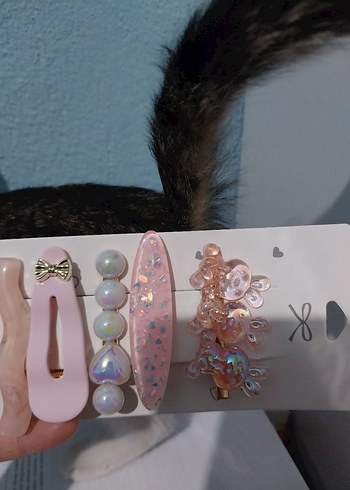 5li Pastel Pembe Saç Tokası Seti