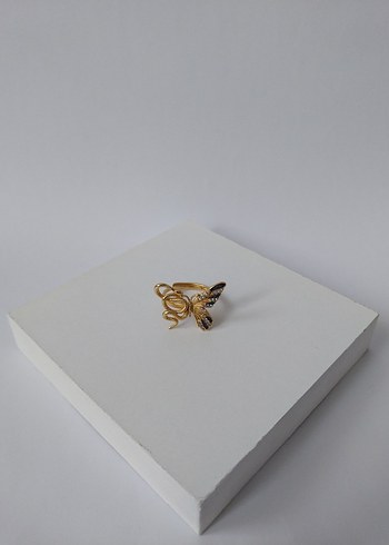 Yılan & Kelebek Yüzük Gold - Görsel 3