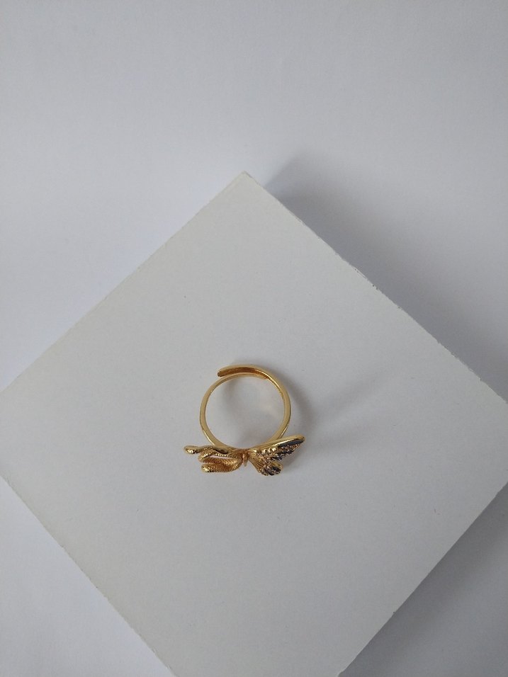Yılan & Kelebek Yüzük Gold - Görsel 4