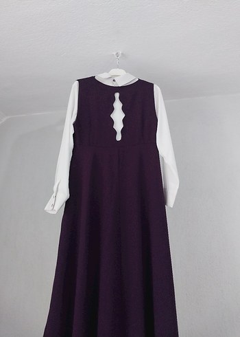 Beyaz Gömlekli Mor Elbise - Görsel 3