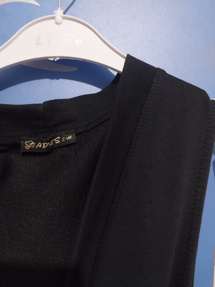 Siyah Uzun Yelek - Görsel 4