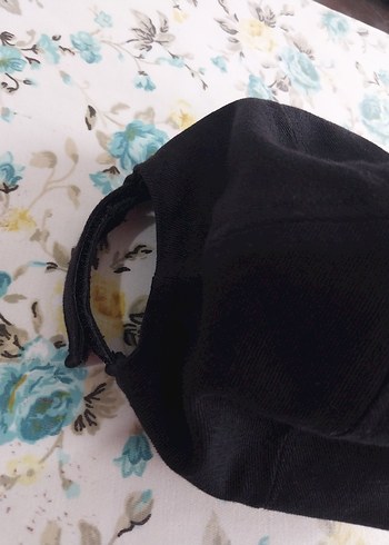 Siyah Kadın Şapka R Nakışlı - Görsel 4