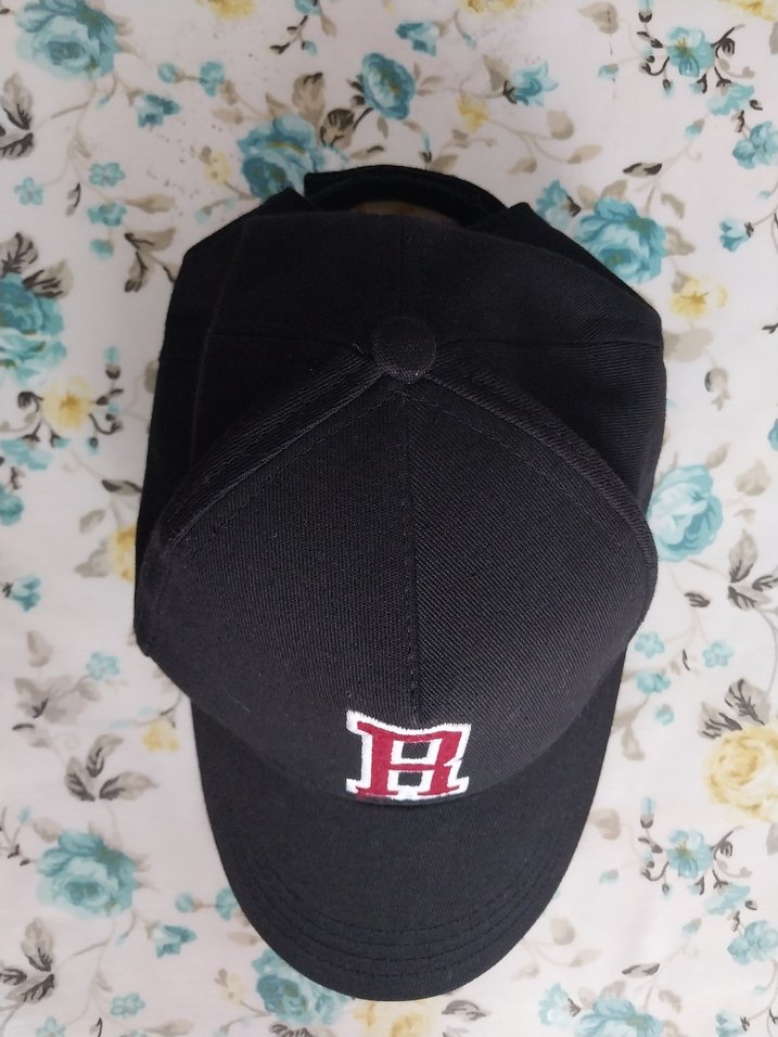 Siyah Kadın Şapka R Nakışlı - Görsel 3