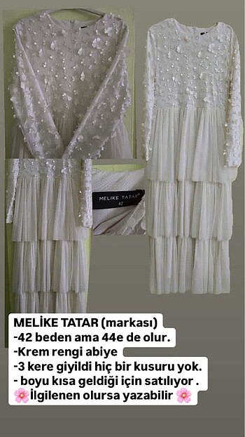 42 Beden beyaz Renk Tesettür abiye
