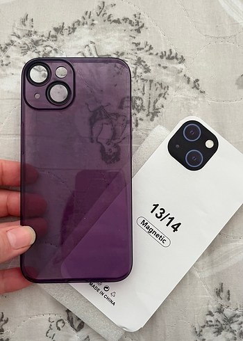 Mor Şeffaf Manyetik Telefon Kılıfı - Görsel 2