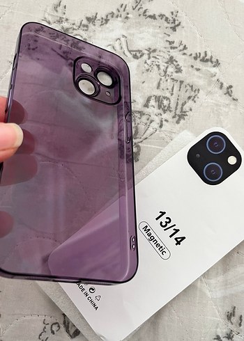 Mor Şeffaf Manyetik Telefon Kılıfı - Görsel 3