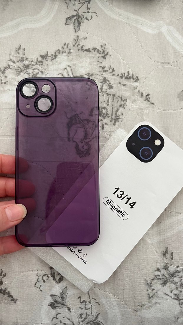 Mor Şeffaf Manyetik Telefon Kılıfı - Görsel 2